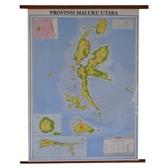 peta provinsi maluku utara (bingkai)