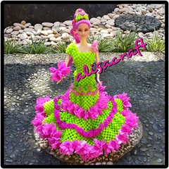 barbie pengantin hijau