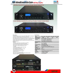 5 zones usb mixer amplifier tb series