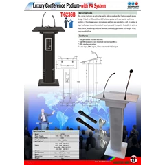 luxury conference podium + wireless microphone t-6236b