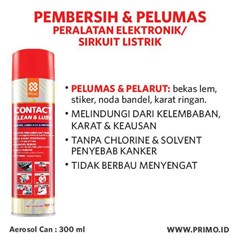 primo contact clean & lube pembersih pelumas kontak - 300 ml