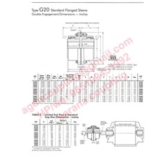 katalog, data dheet,  gear coupling falk g20