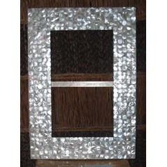 frame mirror mop white pure / bingkai kaca atau cermin putih