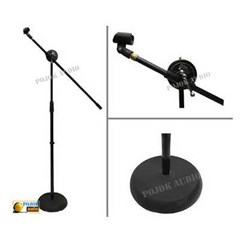 dmc pr plated-round stand mic lantai
