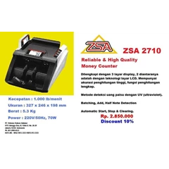 mesin hitung uang zsa 2710 money counter