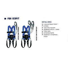 full body harness single - double hook besar, eco fit & gosave