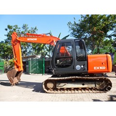 sewa hitachi ex100 excavator with breaker surabaya, jawa timur