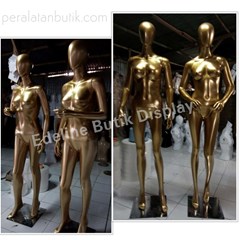 manekin gold glossy/patung baju emas atau gold