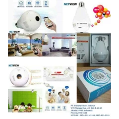 kamera cctv bohlam wifi 360 derajat tanpa cable