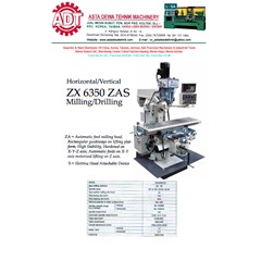 radial universal milling zx 6350 zas + dro