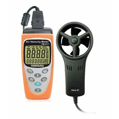 anemometer - air velocity meter with temperature tenmars