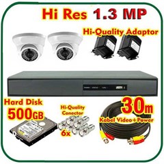 kamera cctv paket 2 kamera cctv 1,3mp & 2,0mp