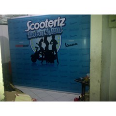 supplier  backwall portable  / backdrop portable  murah