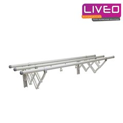 liveo gw 379a jemuran dinding 3 bars aluminium - gantungan baju