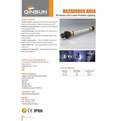 lampu led explosion proof qinsun m1 led linear portable lamp