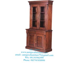 lemari klasik|lemari hias kaca|lemari buku|jepara furniture|ajf jepara
