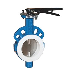 kamizawa | kzb451-cf8m-ptfe-l | teflon lining butterfly valve, wafer