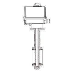 ballmatic | 501ee-kze | motorized butterfly valve, wafer