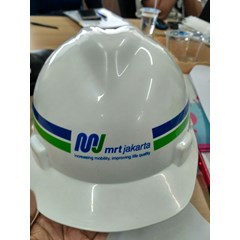 sablon helm proyek/hotprint logo helm safety