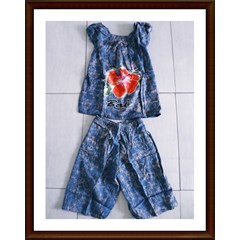 baju setelan anak balon batik