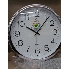 jam dinding sakana angka timbul rinf chrome 32 cm 
