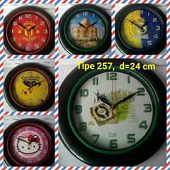 jam dinding body hitam gratis ongkir pulau jawa 24cm 