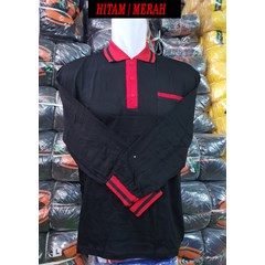 pabrik kaos promosi hitam black kombinasi merah cabe