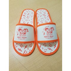 sandal hotel spon putih alas motif sablon list warna 4 mm