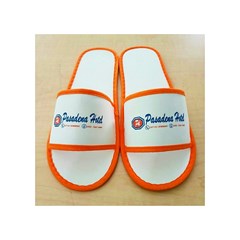 sandal spon putih hotel list orange 4mm
