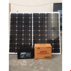 paket solar panel 100wp dan baterai vrla gel 100ah