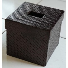 tempat tisu pandan coklat bentuk kotak