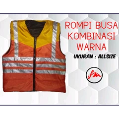 rompi safety busa kombinasi/work vest combination/safety vest spons