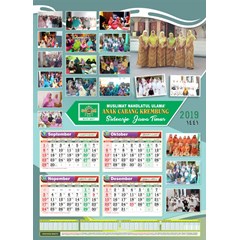 kalender 2019, ukuran 38 x 64 cm