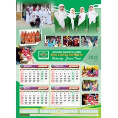 kalender 2019, ukuran 32 x 48 cm