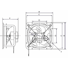 exhaust fan kdk 35gsc 14 inch 220v/ 50hz 