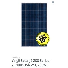 panel surya yingli solar 200wp. 