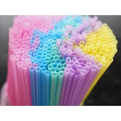 sedotan natural warna garis putih