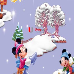 wallpaper anak / wallpaper dinding / mickey mouse ungu