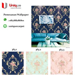 best seller wallpaper dinding motif classic murah dofe biru 