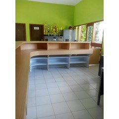 meja counter dan resepsionis hpl
