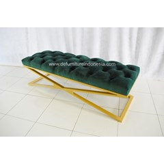 stol kaki besi warna emas revano kerajinan kayu