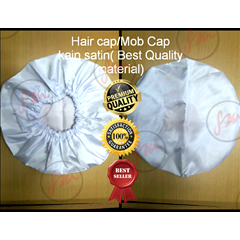 topi kain putih/hair net kain putih/mob cap kain/hair net kain food safety kit