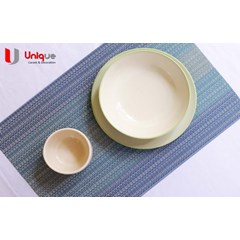 placemat pvc a21 sky blue tropicana weave / alas piring murah / alas meja