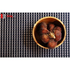 placemat pvc a10 black bronze big weave / hiasan meja makan / alas meja