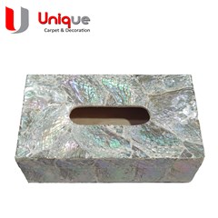 tempat tisue kerang abstrak mutiara silver/ kerajinan kerang 