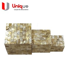 kotak perhiasan kerang set isi 3 pcs/ kotak souvenir / kotak perhiasan kerang gold 