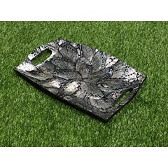 baki flat kerang mutiara abu / kerajinan kerang bali / kerajinan handmade 