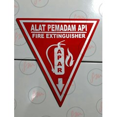rambu apar/sign apar/rambu keamanan acrylic 
