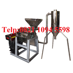 mesin penepung jagung - mesin penepung biji-bijian with cyclone (hammer mill with cyclone) buatan lokal