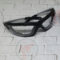 kacamata safety keren sporty dua fungsi clear and smoke lens